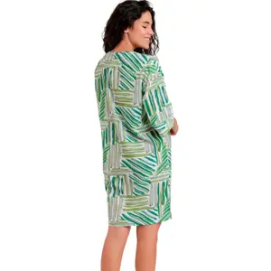 Robe chemise da spiaggia donna Admas Green Summer image-1