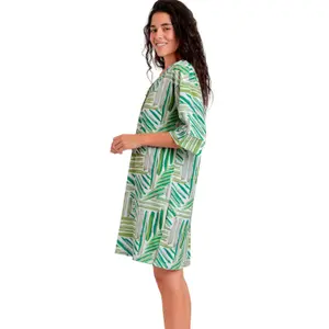 Robe chemise da spiaggia donna Admas Green Summer image-2