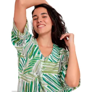 Robe chemise da spiaggia donna Admas Green Summer image-4