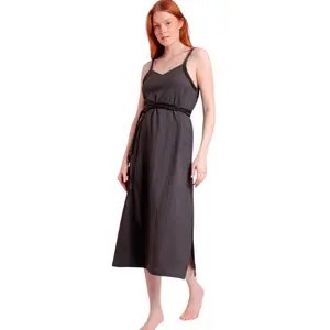 Mid-Length Dress with Thin Straps for Women Admas Linen Style image-0