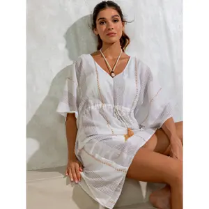 Women's beach kaftan Admas Blanco image-2