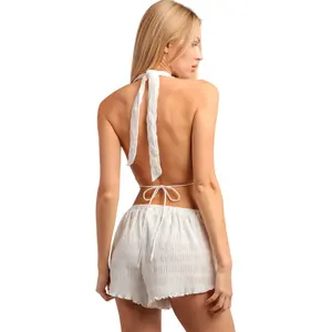Women's Shorts and Top Set Admas Halter Style image-1