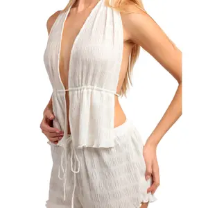 Women's Shorts and Top Set Admas Halter Style image-2