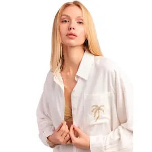 Camicia estiva a maniche lunghe donna Admas Golden Palms image-2