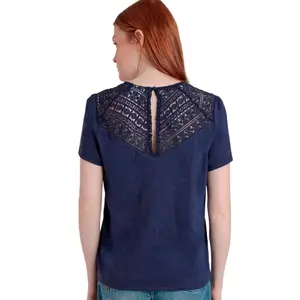T-shirt dos ή με στολίδια γυναικείο Admas Guipur image-1