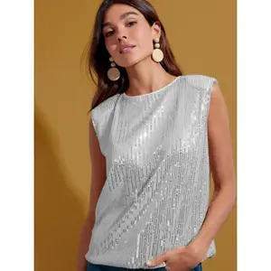 Sequin tank top Admas Bright And Shine image-3