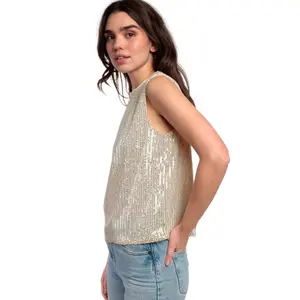 Sequin tank top Admas Bright And Shine image-2