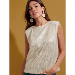 Sequin tank top Admas Bright And Shine image-3