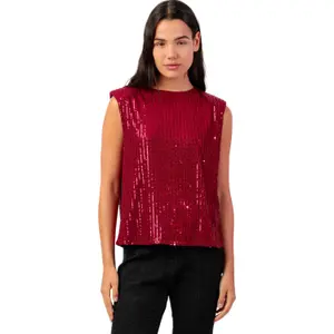 Γυναικείο αμάνικο μπλουζάκι Admas Sequins image-0