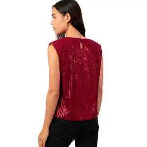 Γυναικείο αμάνικο μπλουζάκι Admas Sequins image-1