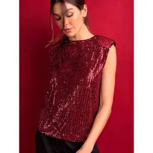 Γυναικείο αμάνικο μπλουζάκι Admas Sequins image-4