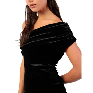 Top Ασυμμετρίας Γυναίκας Admas Velour And Lace image-3