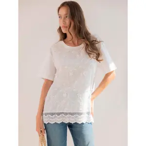 Γυναικείο T-shirt Admas Guipur And Embroidery image-4