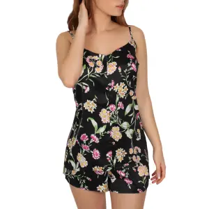 Dames Pyjama Mouwloos en Korte Broek Admas Flowers image-0