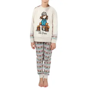 Meisjes Pyjama met Lange Mouwen en Broek Admas Felpa The Foxes image-0