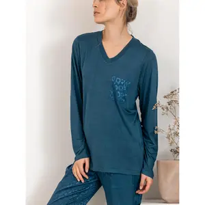 Pigiami da donna Admas Satin Leopard image-3
