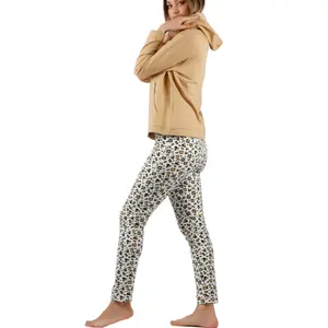 Pijama con pantalón y sudadera con capucha mujer Admas Minnie Leopardo Disney image-2