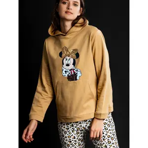 Pijama con pantalón y sudadera con capucha mujer Admas Minnie Leopardo Disney image-3