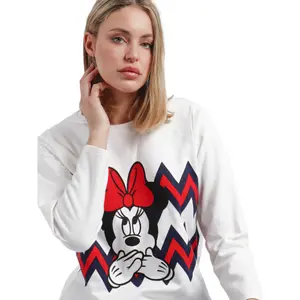 Schlafanzug Sweatshirt und Hose Damen Admas Minnie Zigzag Disney image-4
