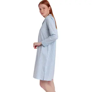 Nachthemd mit langen Ärmeln für Damen Admas Stripes Home image-2