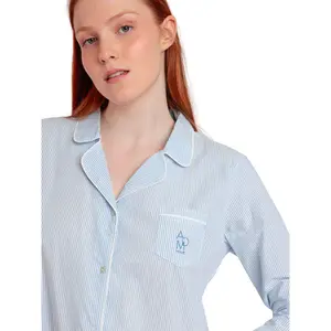 Nachthemd mit langen Ärmeln für Damen Admas Stripes Home image-4