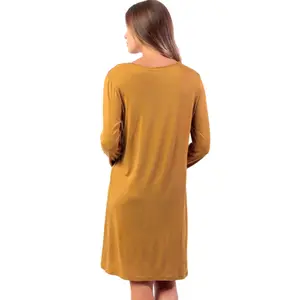 Long Sleeve Nightdress Women Admas Lisos image-1