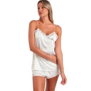 Women's Camisole Top and Shorts Pyjama Admas Wedding Night image-0