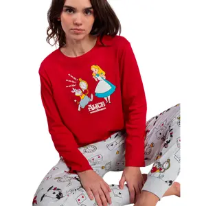 Pigiama a maniche lunghe e pantaloni donna Admas Alice In Wonderland Disney image-3
