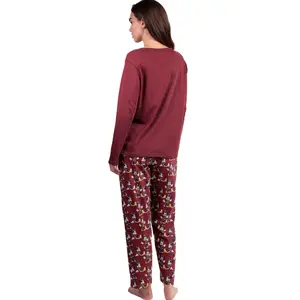 Long Sleeve Top and Trouser Pyjama for Women Admas Minnie Mouse Disney image-1