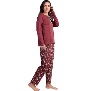Long Sleeve Top and Trouser Pyjama for Women Admas Minnie Mouse Disney image-2