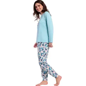 Pigiama a maniche lunghe e pantaloni donna Admas Stitch And Angel Disney image-2
