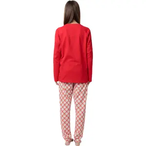 Pyjamas långärmad topp och byxor dam Admas Reindeer image-1