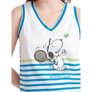 Πυτζάμα γυναικεία Admas Peanuts Tennis Club image-3
