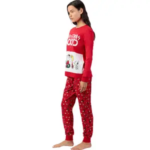Pigiama top maniche lunghe e pantaloni alto maniche lunghe e pantaloni donna Admas Hoho Mood Peanuts image-2