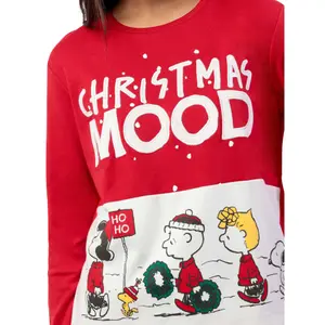 Pigiama top maniche lunghe e pantaloni alto maniche lunghe e pantaloni donna Admas Hoho Mood Peanuts image-3