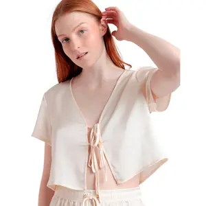 Pijama top y short de satén mujer Admas Sweet Luxe image-3