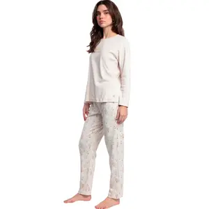 Pigiama top maniche lunghe e pantaloni alto maniche lunghe e pantaloni donna Admas Enjoy Every Moment image-2