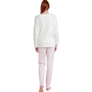 Pigiama top maniche lunghe e pantaloni alto maniche lunghe e pantaloni donna Admas La Vie Est Belle image-1
