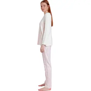 Pigiama top maniche lunghe e pantaloni alto maniche lunghe e pantaloni donna Admas La Vie Est Belle image-2