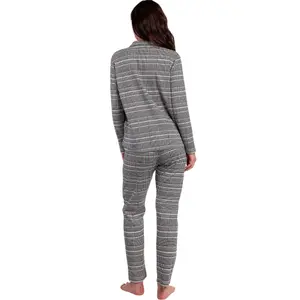 Pigiama top maniche lunghe e pantaloni alto maniche lunghe e pantaloni donna Admas Houdstooth image-1