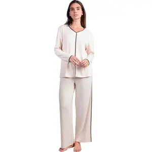 Women's Long Sleeve Top and Long Trousers Pyjama Admas Elegant At Home image-0