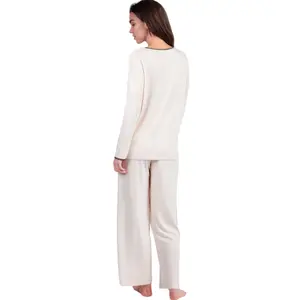 Women's Long Sleeve Top and Long Trousers Pyjama Admas Elegant At Home image-1