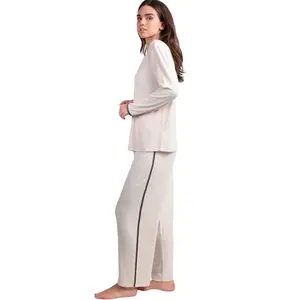Women's Long Sleeve Top and Long Trousers Pyjama Admas Elegant At Home image-2