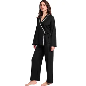 Pigiama tunica e pantaloni larghi donna Admas Luxury image-2
