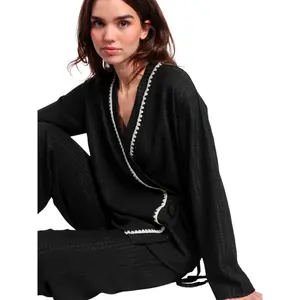Pigiama tunica e pantaloni larghi donna Admas Luxury image-3