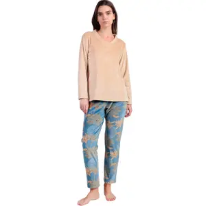 Pigiama top col V e pantaloni donna Admas Oriental image-0