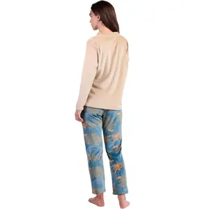 Pigiama top col V e pantaloni donna Admas Oriental image-1