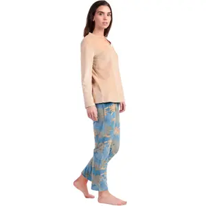 Pigiama top col V e pantaloni donna Admas Oriental image-2