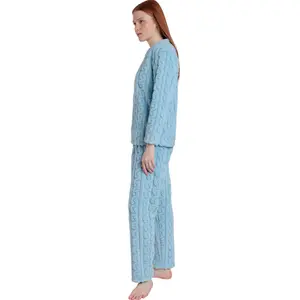 Pyjama met lange mouwen top en lange mouwen broek dames Admas Chains image-2
