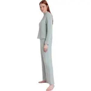 Women's Long Sleeve Top and Long Trousers Pyjama Admas Furry image-2